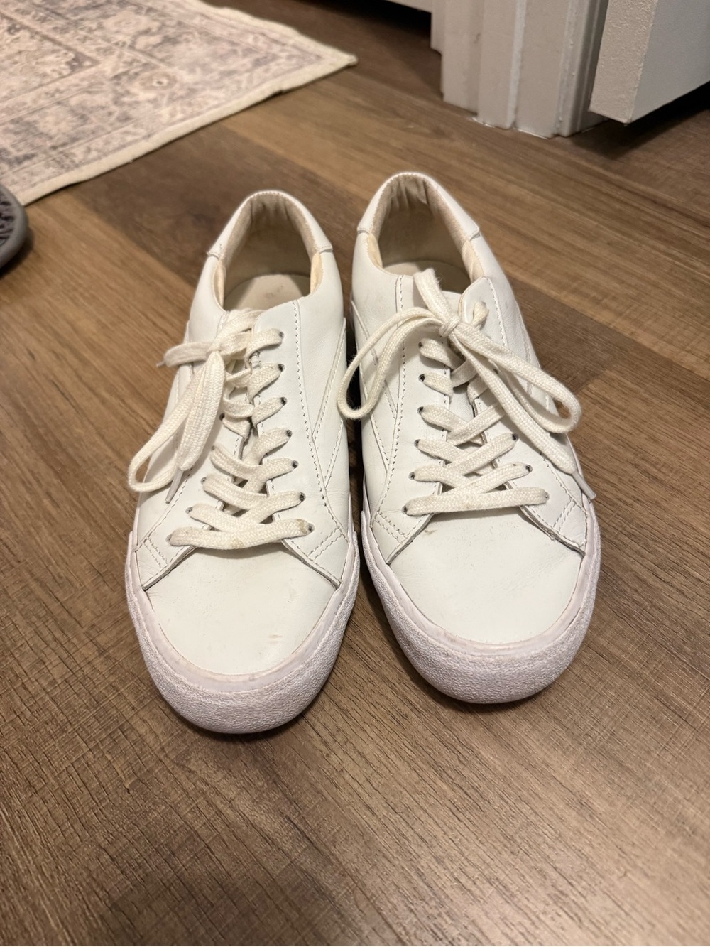 Madewell Cream White Low-Top Leather Sneakers